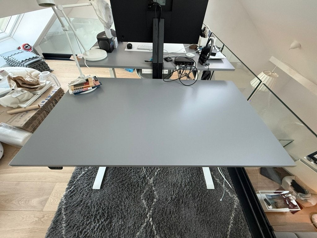 Bureau assis-debout électrique IKEA RODULF – 150 €, Maison & Meubles, Bureaux, Utilisé, Bureau assis-debout, IKEA, Moderne, Panneau de particules ou MDF