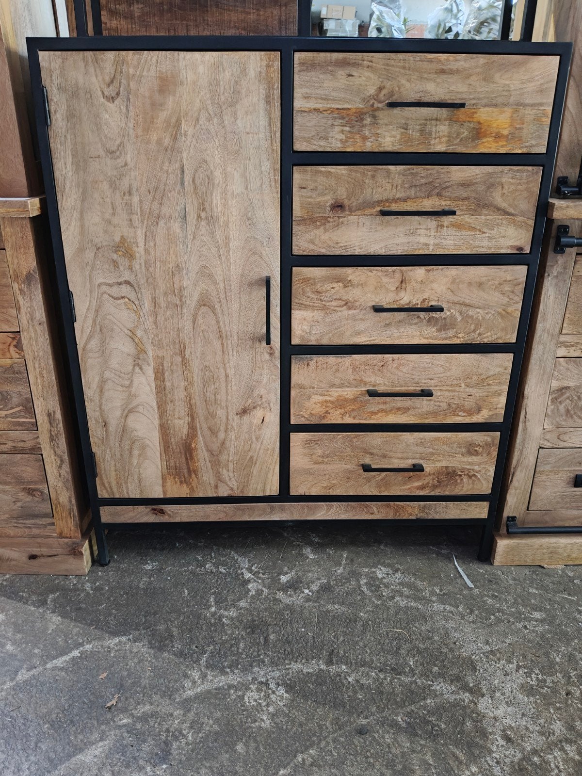 Mangohouten ladekast (outlet), 3 ou 4 tiroirs, Enlèvement, Neuf, Autres essences de bois