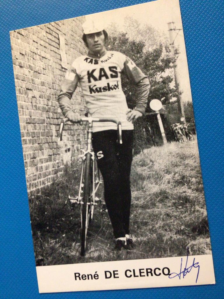 wielerkaart 1974 team kas kaskol rene de clercq signe, Verzenden, Zo goed als nieuw