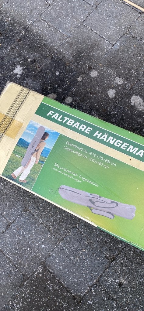 Hangmat met staander en draagtas, Tuin en Terras, Hangmatten, Zo goed als nieuw, Eenpersoons, Met standaard, Opvouwbaar, Buiten