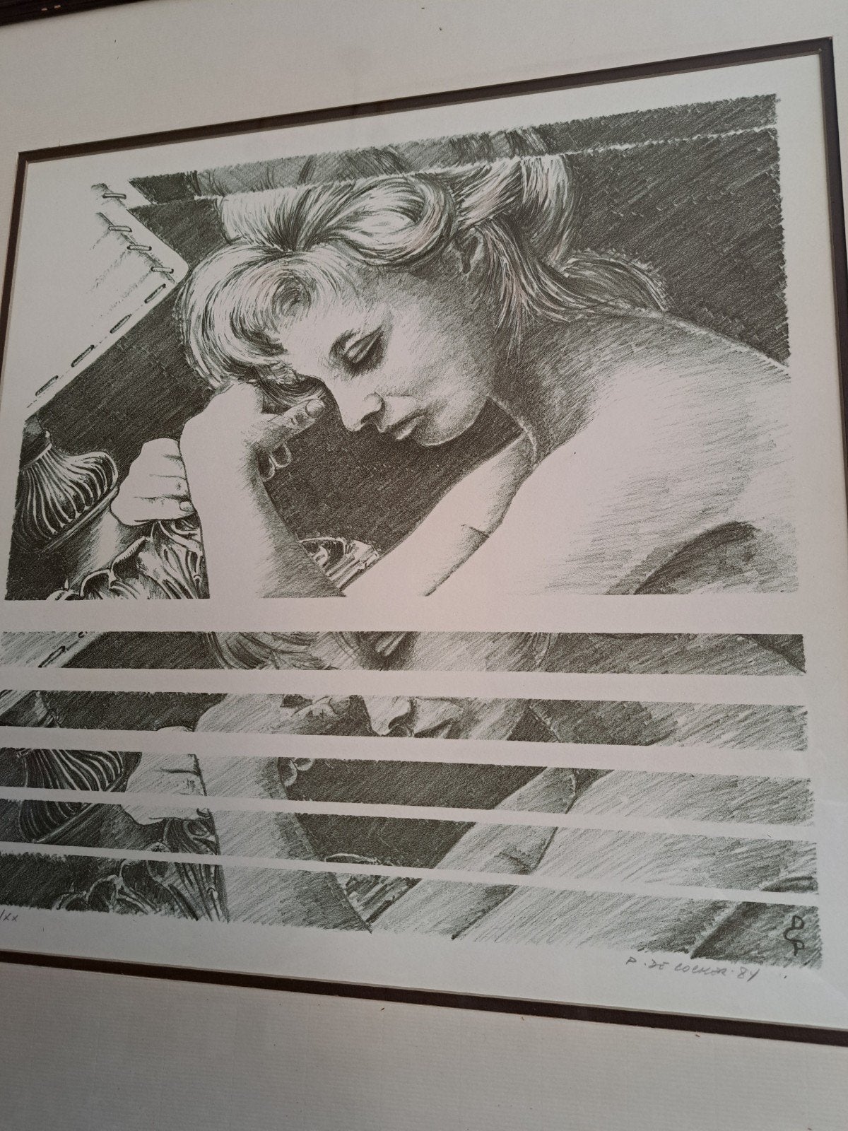 prachtige tekening Paul De Cocker 1984, Enlèvement ou Envoi