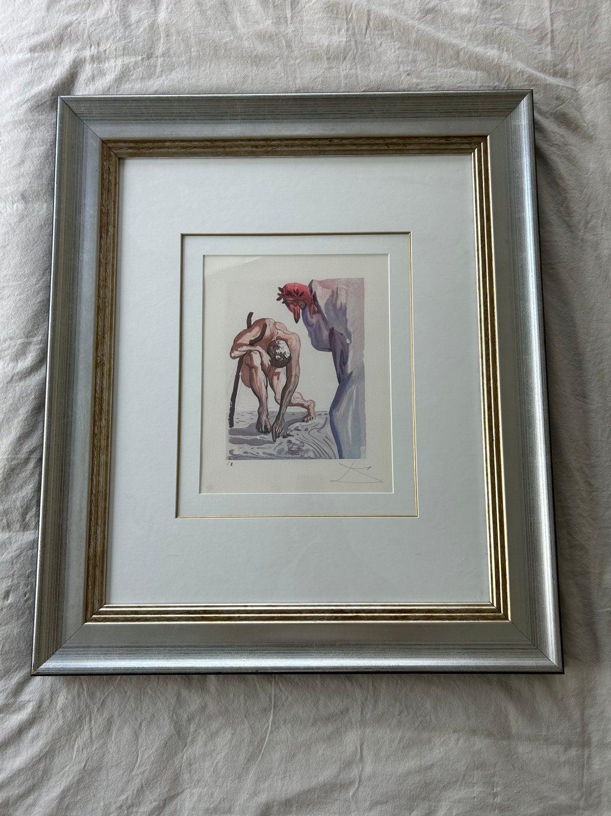 Gesigneerde Ets Salvador Dali, Antiek en Kunst, Kunst | Litho's en Zeefdrukken, Ets, Gesigneerd, Ophalen