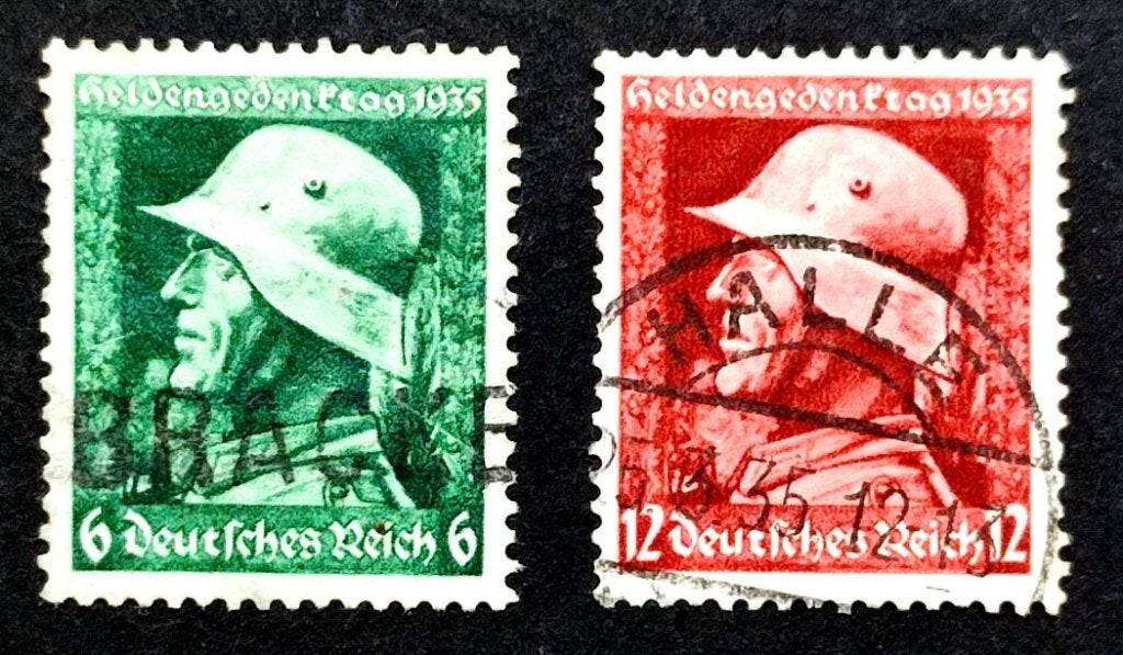 Deutsches Reich: Heldengedenktag 1935, Postzegels en Munten, Ophalen of Verzenden, Overige periodes, Gestempeld