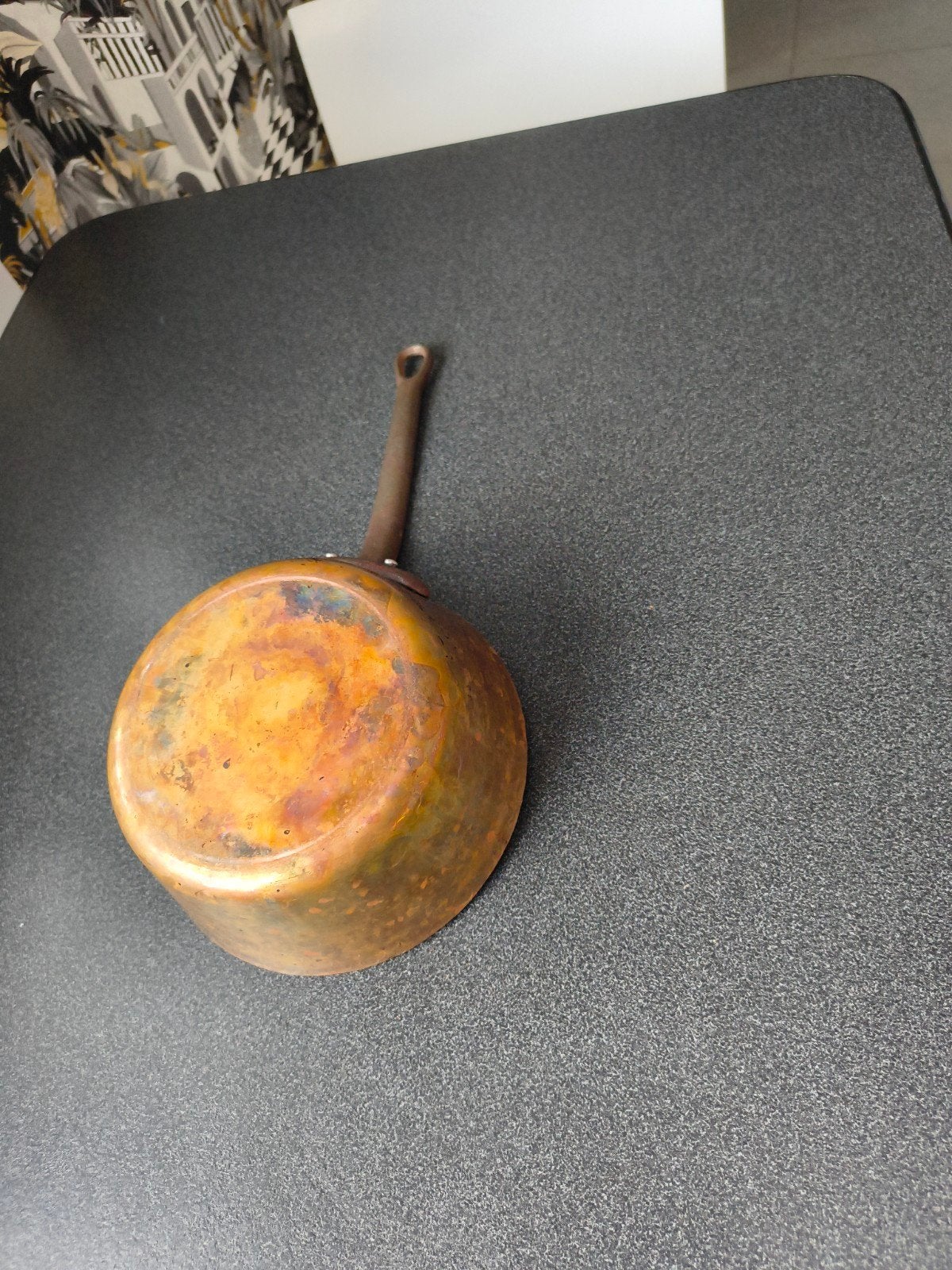 koperen pan diameter 18cm, hoogte 7cm,, Enlèvement, Autres marques, Casserole, Cuivre