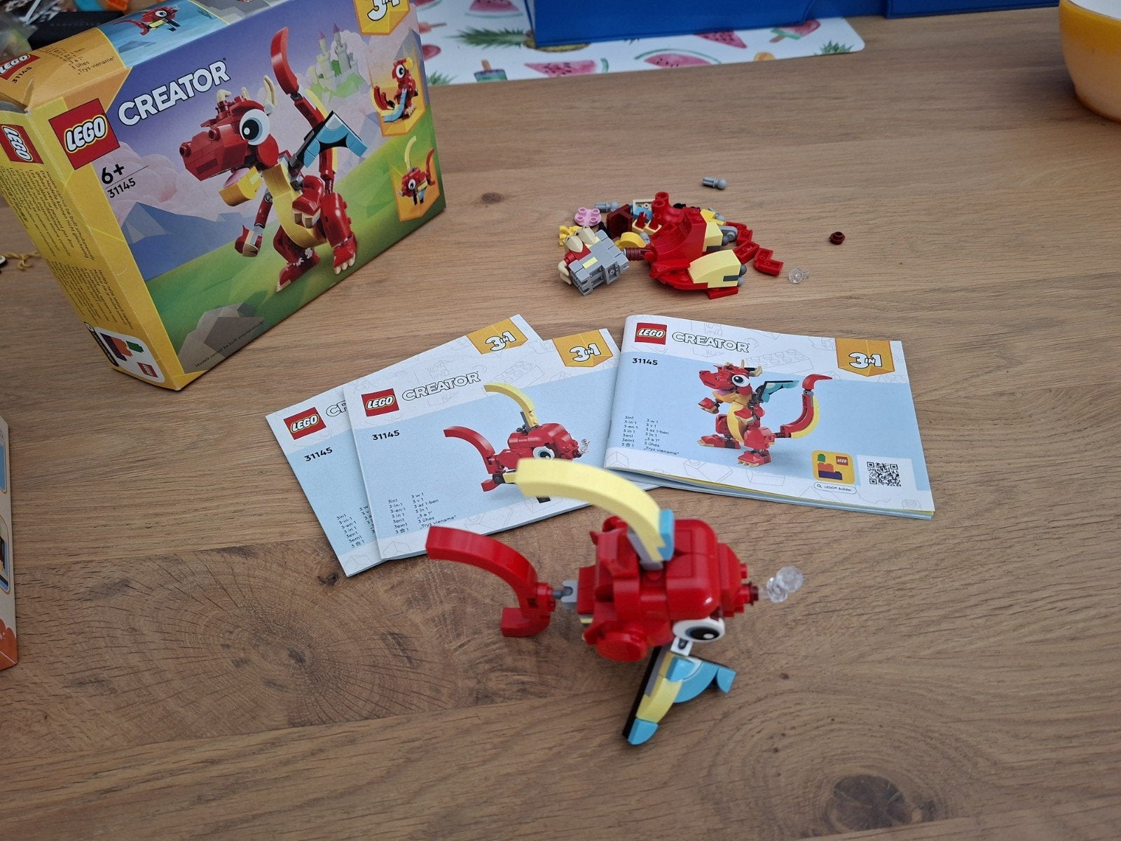 lego 31145 creator 3in1 draak, Ophalen, Lego, Zo goed als nieuw, Inclusief instructies