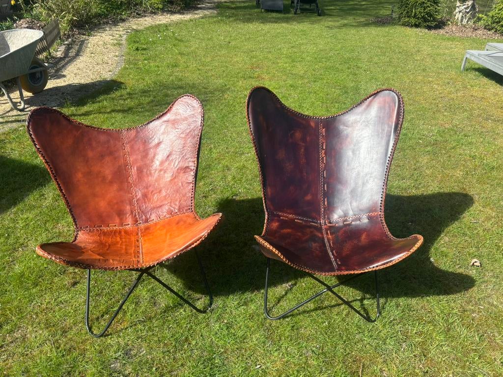 2 vlinderstoelen, Ophalen, Zo goed als nieuw