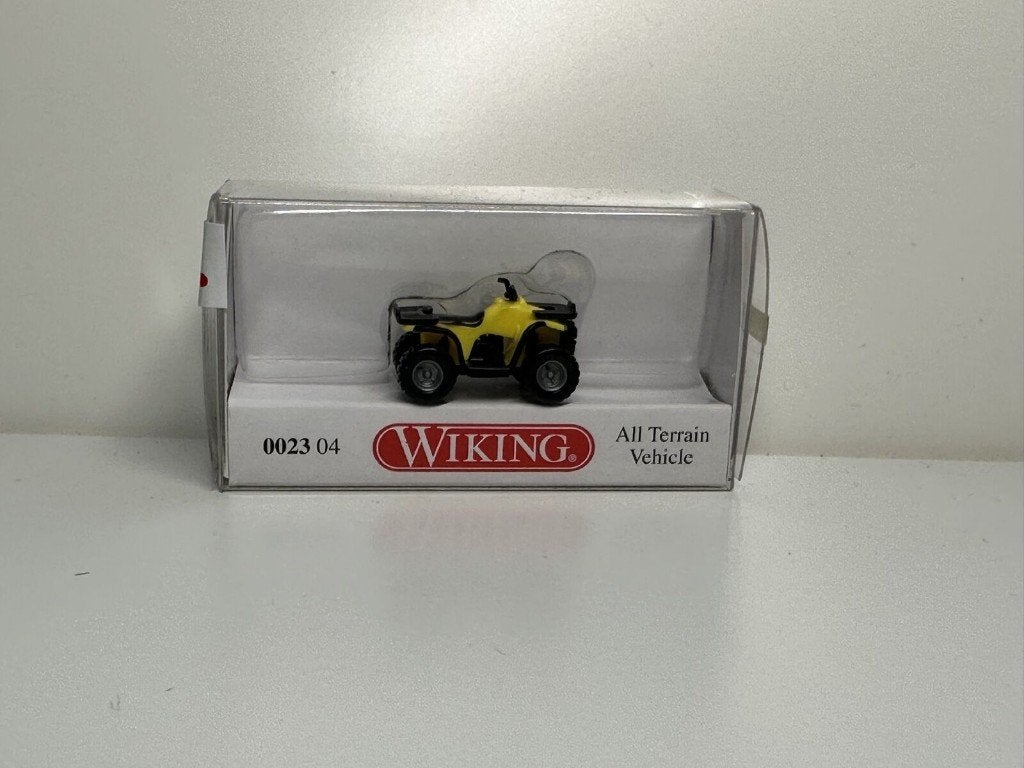 Véhicule 4x4 QUAD Jaune 1/87 HO WIKING Neuf + Boite, Hobby & Loisirs créatifs, Voitures miniatures | 1:87, Enlèvement, Neuf, Grue, Tracteur ou Agricole