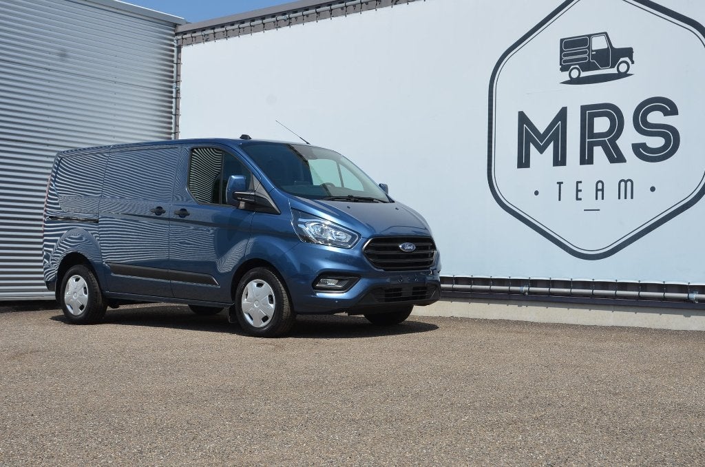 Ford Transit Custom-L1-Automaat-GPS-Camera-Carplay-20650+BTW, Auto's, Stof, 1995 cc, Euro 6, Blauw