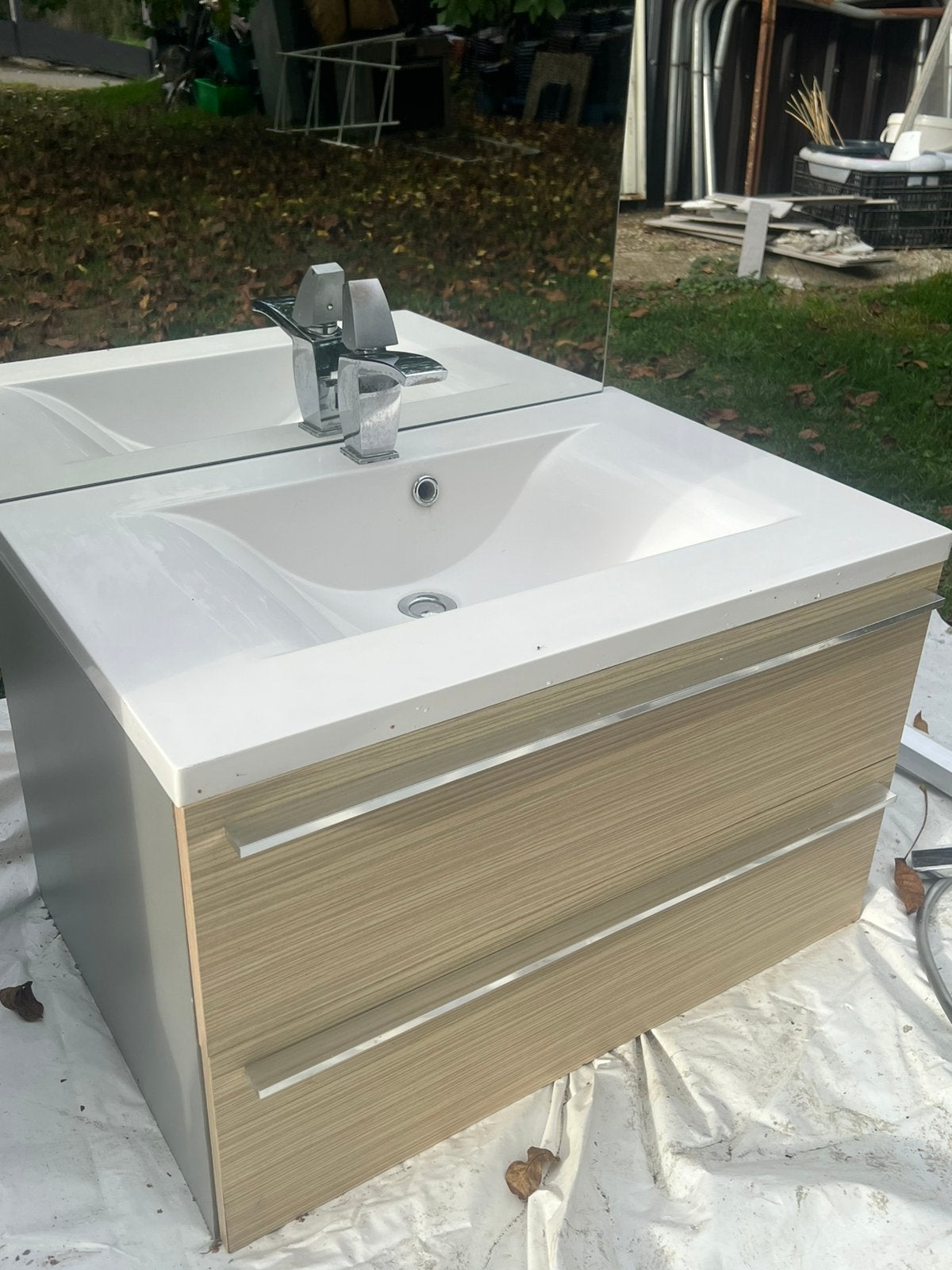 Meuble lavabo Allibert  + accessoires - Complet !, Maison & Meubles, Moins de 100 cm, Meuble lavabo, Enlèvement, Utilisé