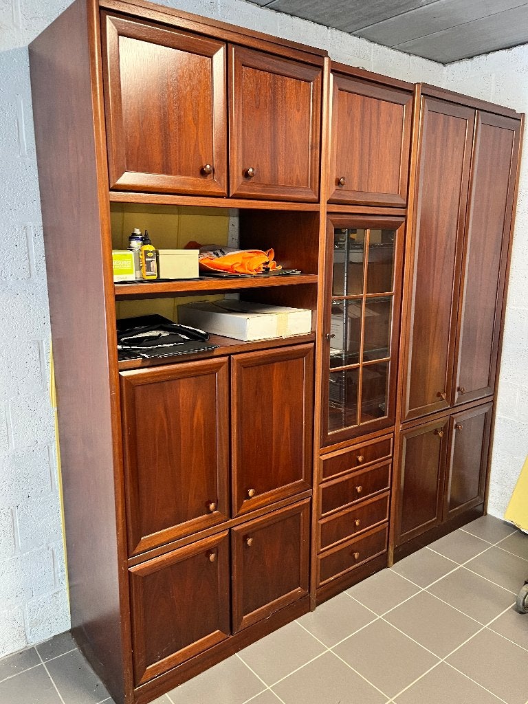Grand meuble Hülsta en merisier, Maison & Meubles, Armoires | Penderies & Garde-robes, 200 cm ou plus, Bois, Autres essences de bois