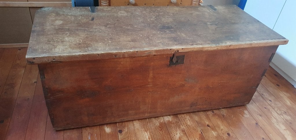 Houten koffer, Ophalen, Gebruikt