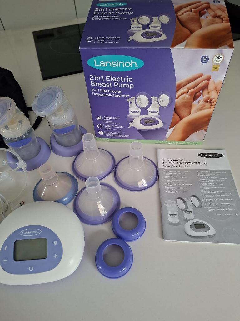 Lansinoh 2-in-1 elektrische afkolfmachine met toebehoren, Ophalen, Zo goed als nieuw, Borstkolf