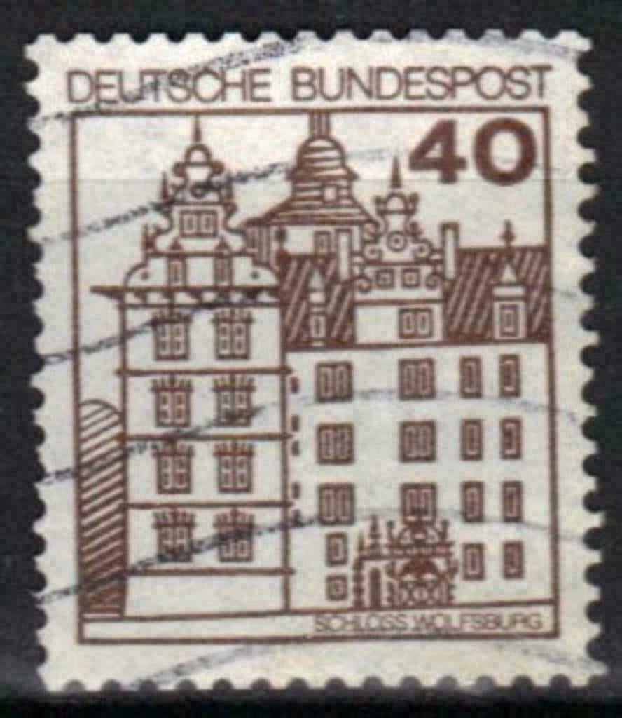 Duitsland Bundespost 1979-1980 - Yvert 876 - Kastelen (ST), Verzenden, Gestempeld