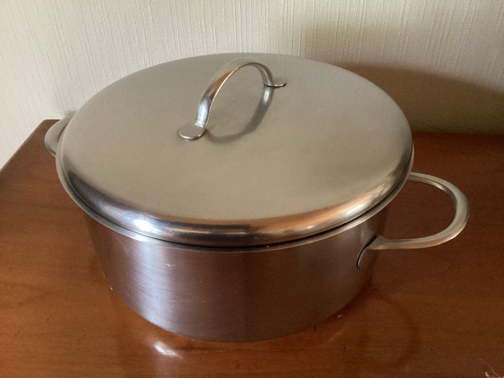 Kookpot met deksel en handvaten. Inox NSN. Zwitsers., Inox, Gebruikt, Met deksel, Ophalen of Verzenden