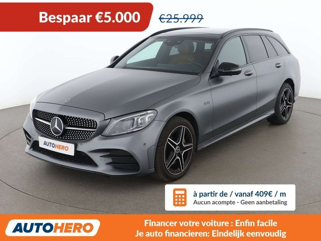 Mercedes-Benz C-Klasse 300 C 300de T AMG Line (automatique), Autos, Mercedes-Benz, Cuir, Argent ou Gris, Achat, Hybride Électrique/Diesel