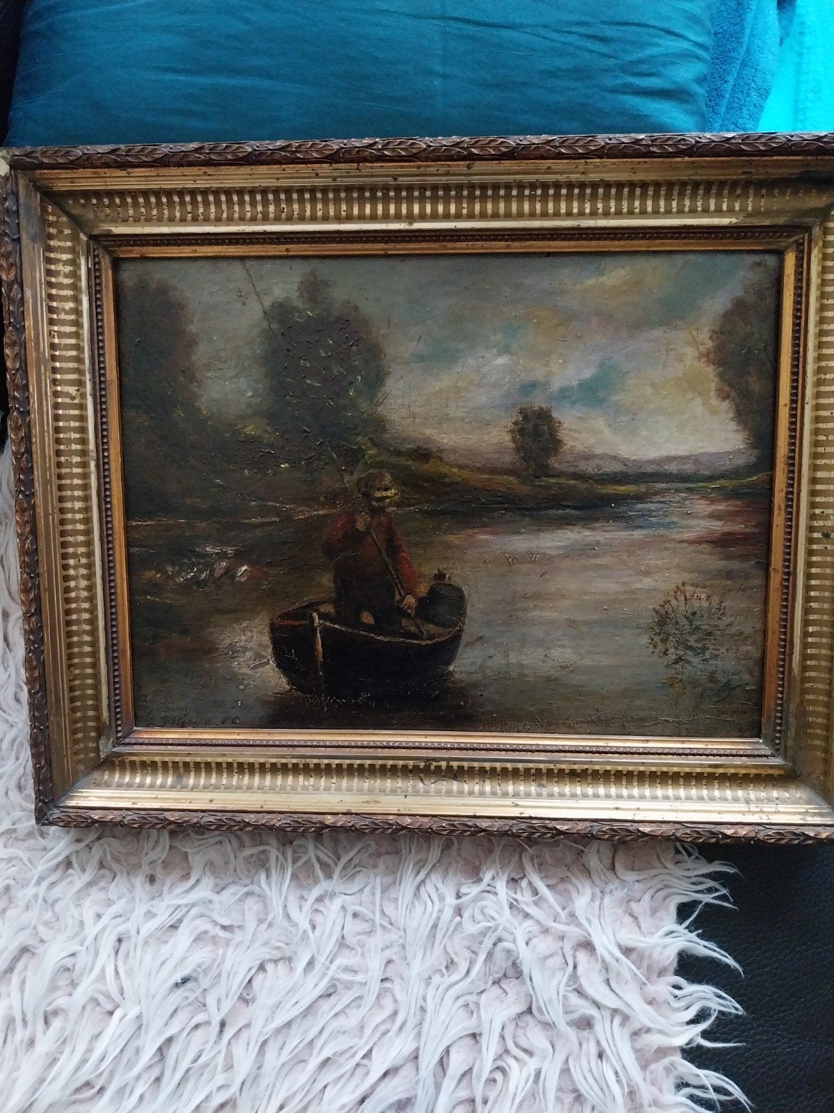 Antiek schilderij., Ophalen, Paneel