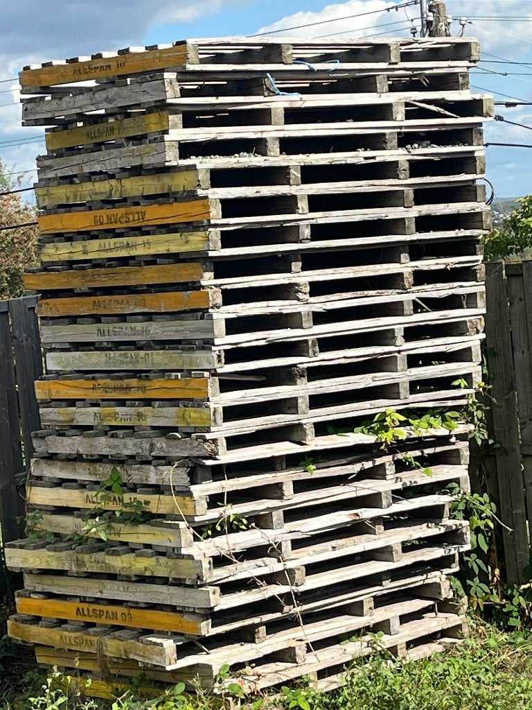 Palettes bois à donner, Ophalen