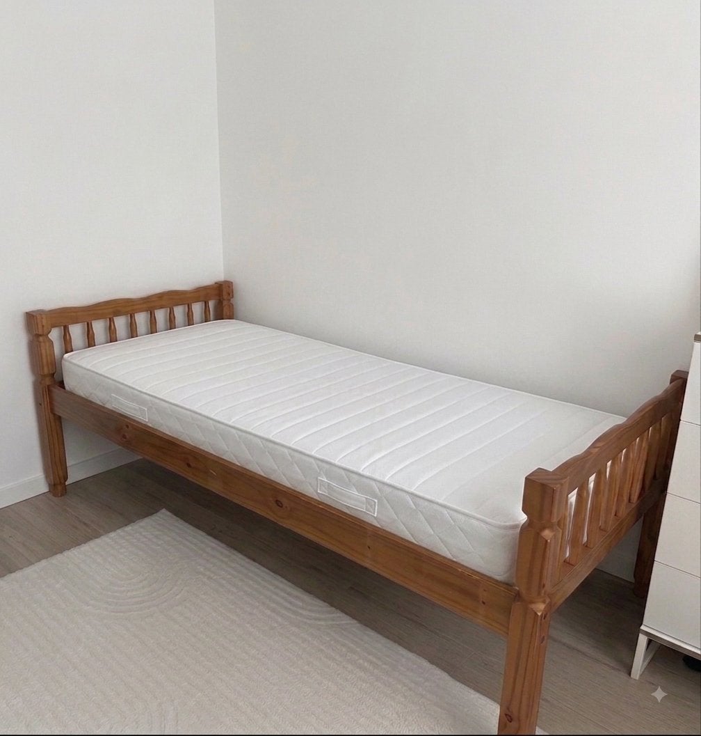 Houten eenpersoonsbedden te koop, Ophalen, Gebruikt