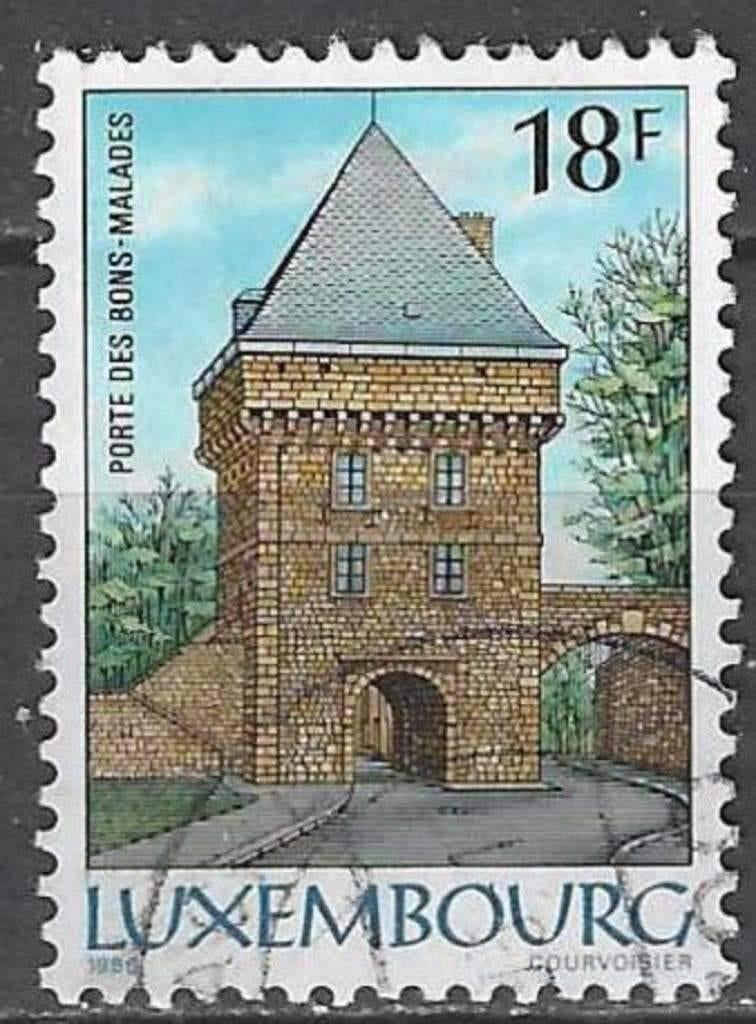 Luxembourg 1986 - Yvert 1104 - Porte des Bons Malades (ST), Envoi, Luxembourg, Affranchi
