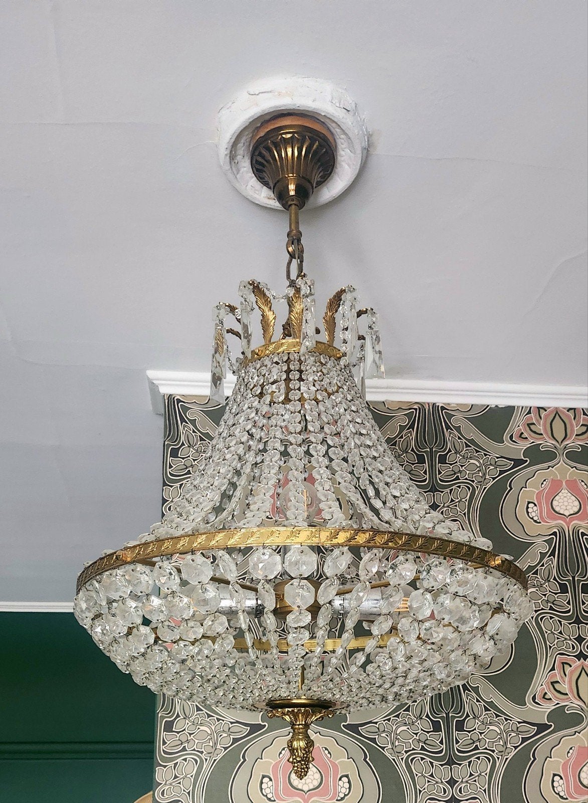 Kristallen luster, Huis en Inrichting, Ophalen, E27 (groot)