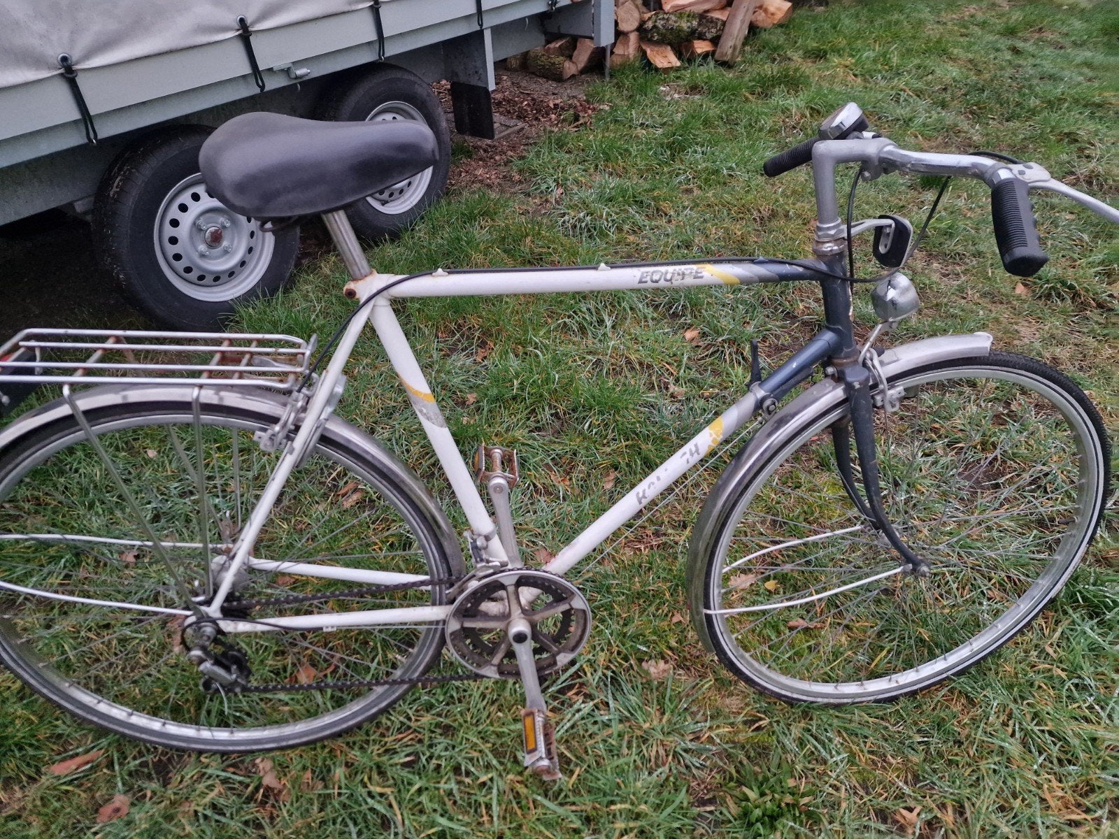 Studentefiets raleigh 28" 57 cm, Ophalen, Gebruikt, Velgrem, Versnellingen