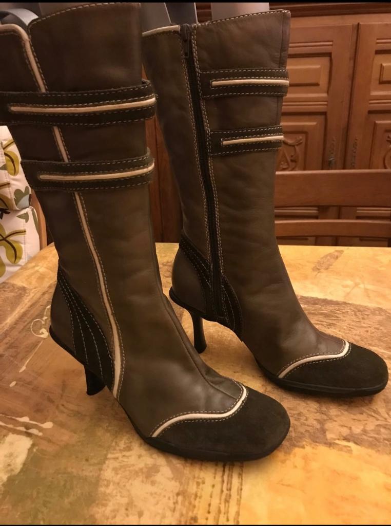 Groene lederen laarzen Sketches 39, Hoge laarzen, Skechers, Ophalen of Verzenden, Zo goed als nieuw