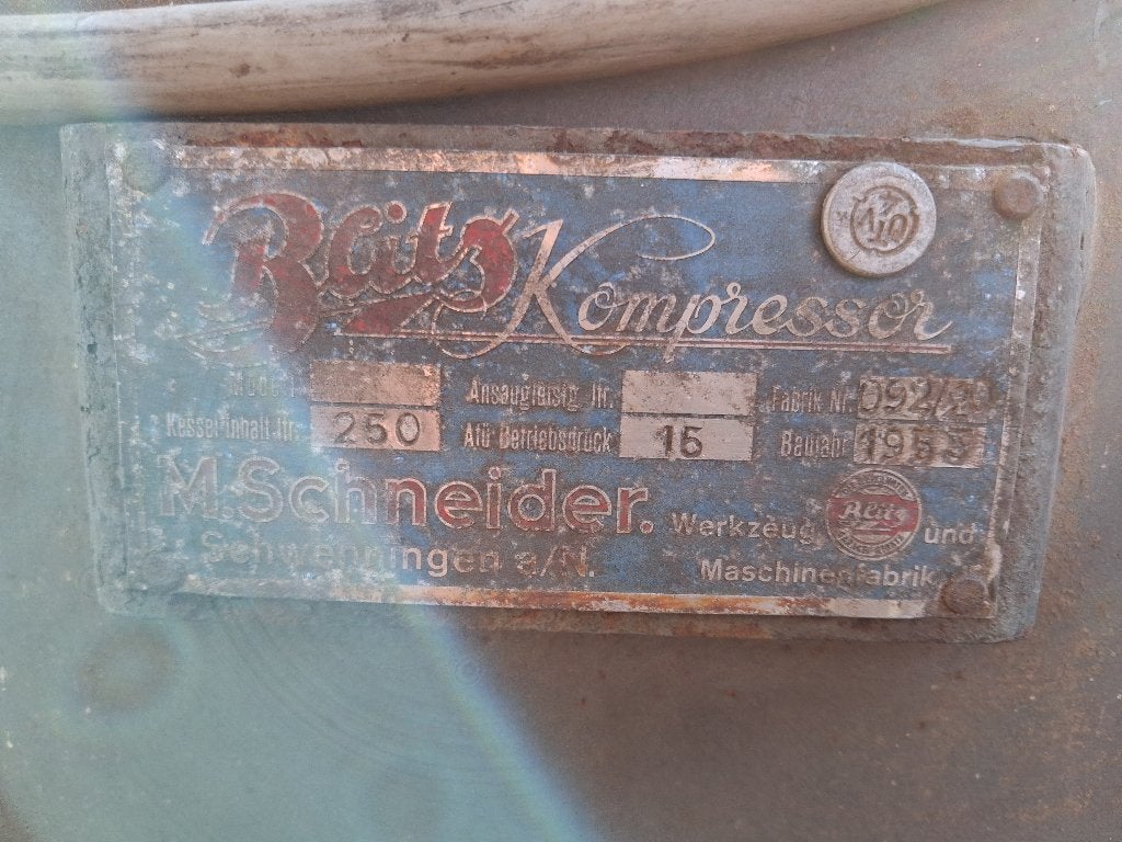 Blits compressor 8bar 250ltr, Ophalen, Gebruikt, 200 tot 400 liter/min, 6 tot 10 bar