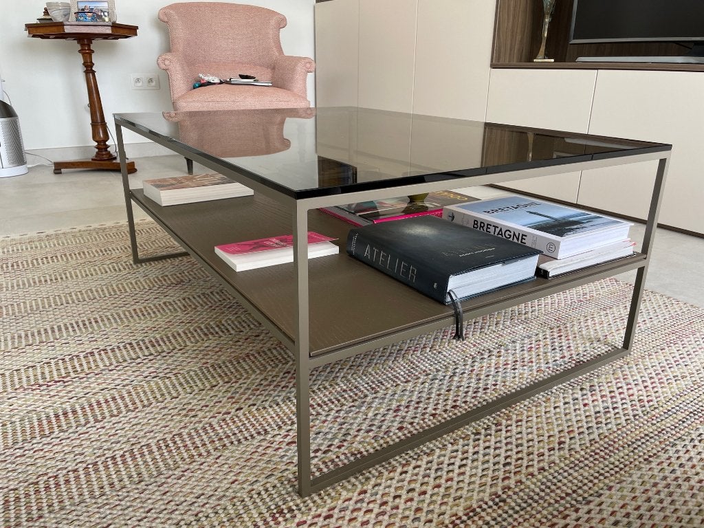 Table basse Ligne Roset Dita, Maison & Meubles, 100 à 150 cm, Verre, Comme neuf, Enlèvement