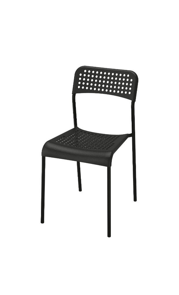 Zwarte tafel met 4 stoelen ikea, Ophalen, 100 tot 150 cm, 50 tot 100 cm, Zo goed als nieuw