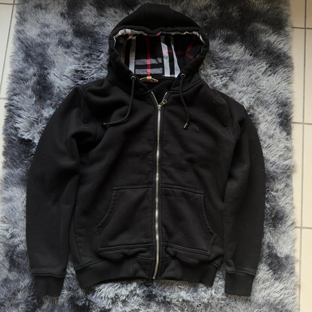 Burberry zip up, Kleding | Heren, Truien en Vesten, Verzenden, Zo goed als nieuw, Maat 46 (S) of kleiner, Zwart