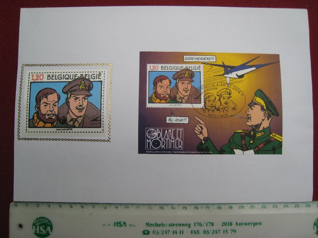 FDC Blake & Mortimer 2004 eerste dag uitgave, Verzenden, Gestempeld, Overige thema's