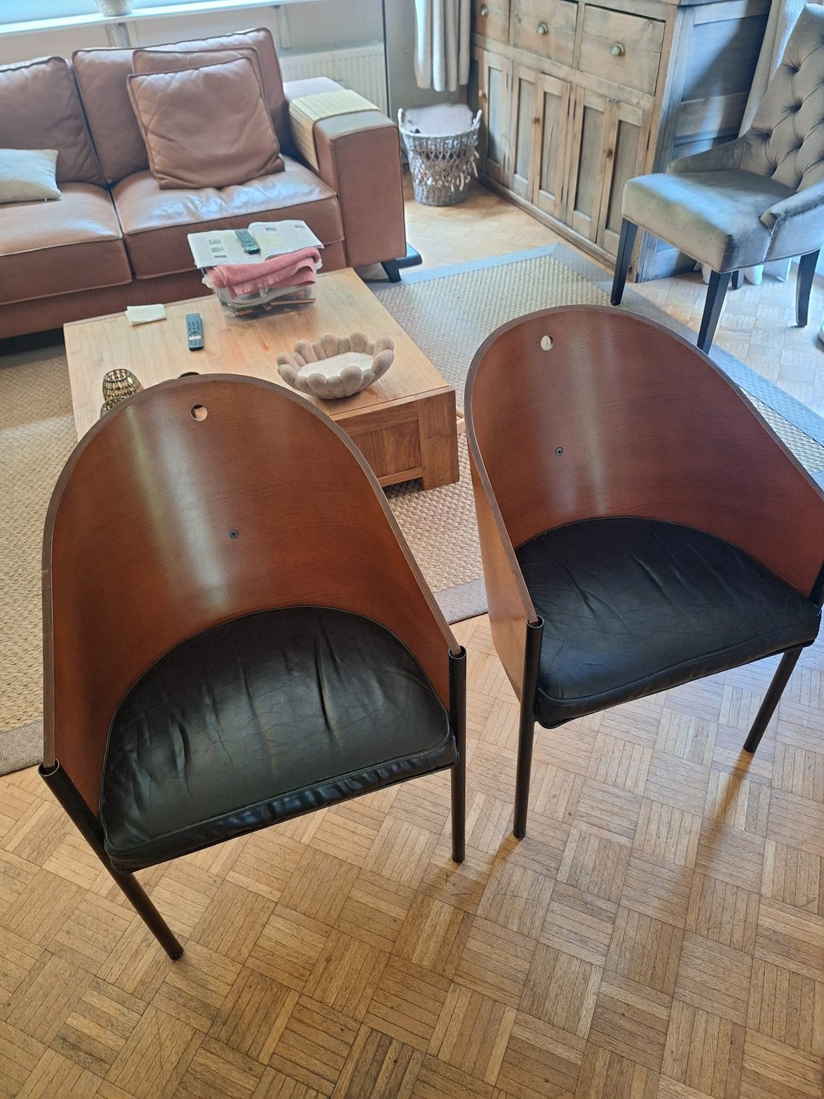 Philippe starck costes stoelen, Vintage, Deux, Enlèvement, Utilisé