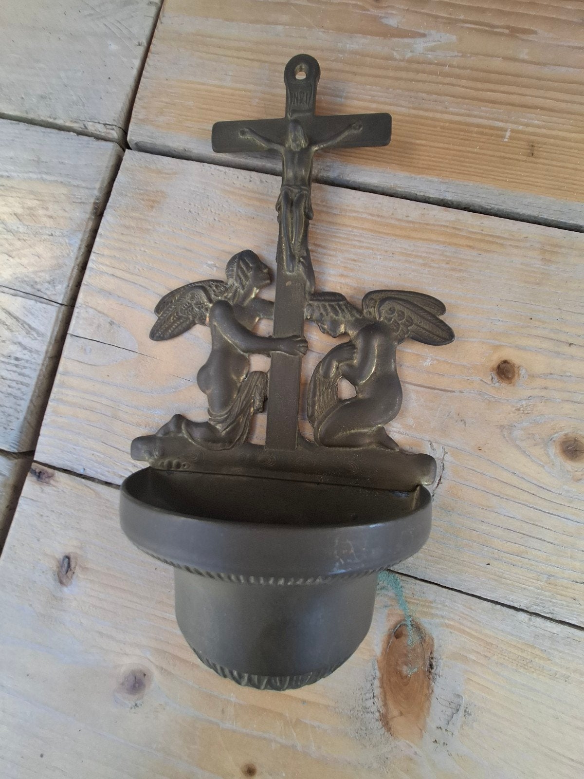 antiek wijwater vaatje, Ophalen of Verzenden