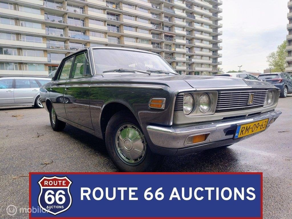 Toyota Crown Sedan | 1971 | Route 66 Auctions, Auto's, Zwart, Bedrijf, Handgeschakeld, Overige carrosserie