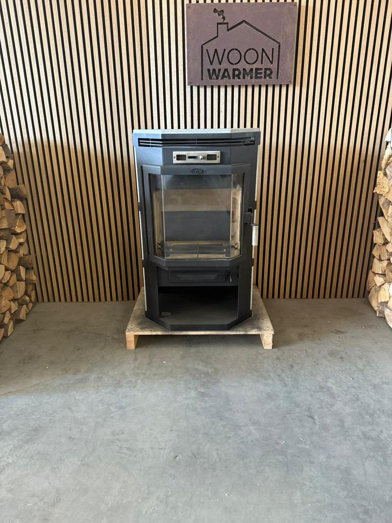 25177 Speksteenkachel Fireplace 9kw, Huis en Inrichting, Kachels, Gebruikt, Vrijstaand, Houtkachel, Hout, Ophalen