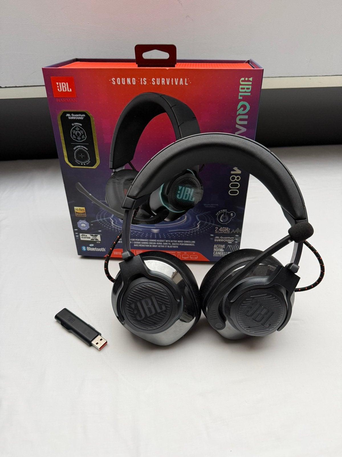 JBL Quantum 800 (Nieuw), Computers en Software, Headsets, Ophalen of Verzenden, Zo goed als nieuw, Draadloos, Over-ear