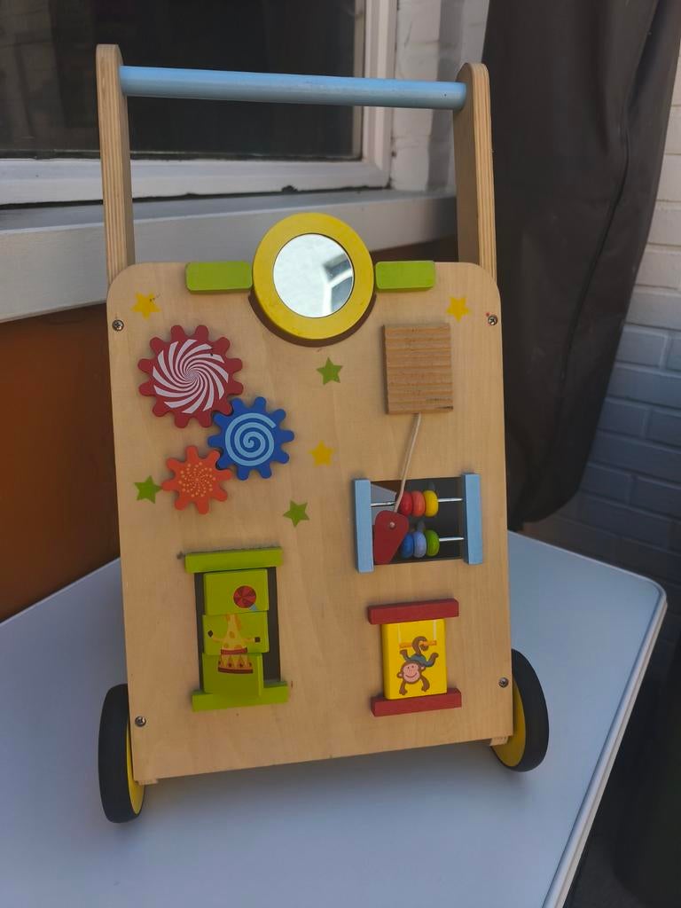Houten looprekje, Ophalen, Zo goed als nieuw, Duw- of Trekspeelgoed
