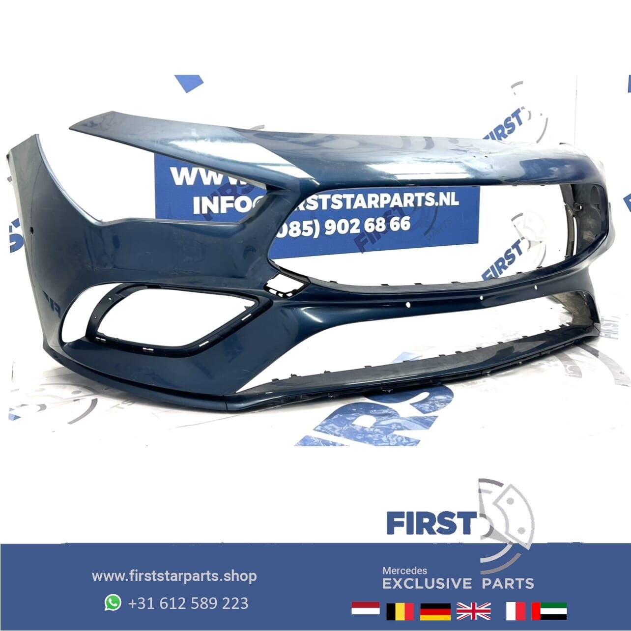 W118 BUMPER CLA AMG VOORBUMPER A1188853901 C118 ZWART WIT GR, Auto-onderdelen, Gebruikt, -, Voor, Ophalen of Verzenden