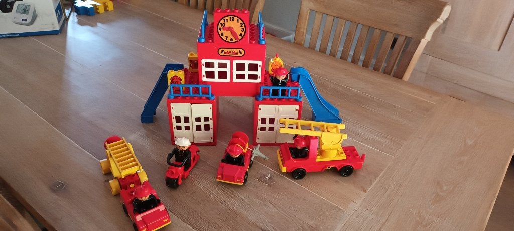 Vintage duplo brandweer, Ophalen, Gebruikt, Complete set, Duplo