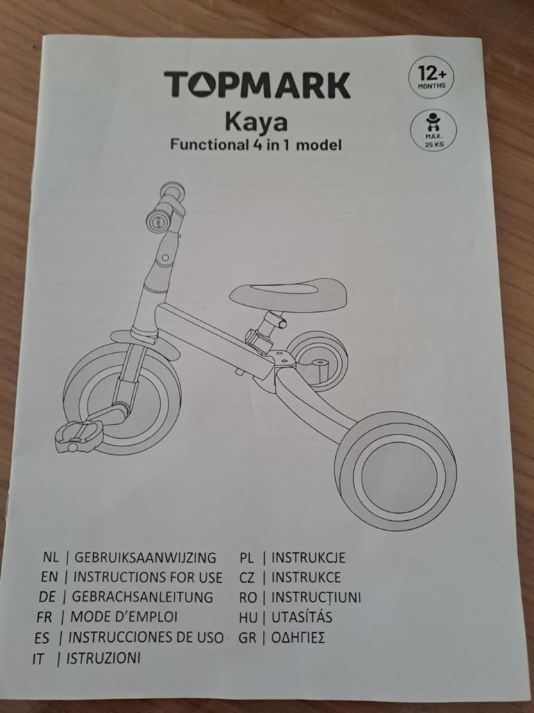 Vélo 4 en 1 de Topmark, Enlèvement