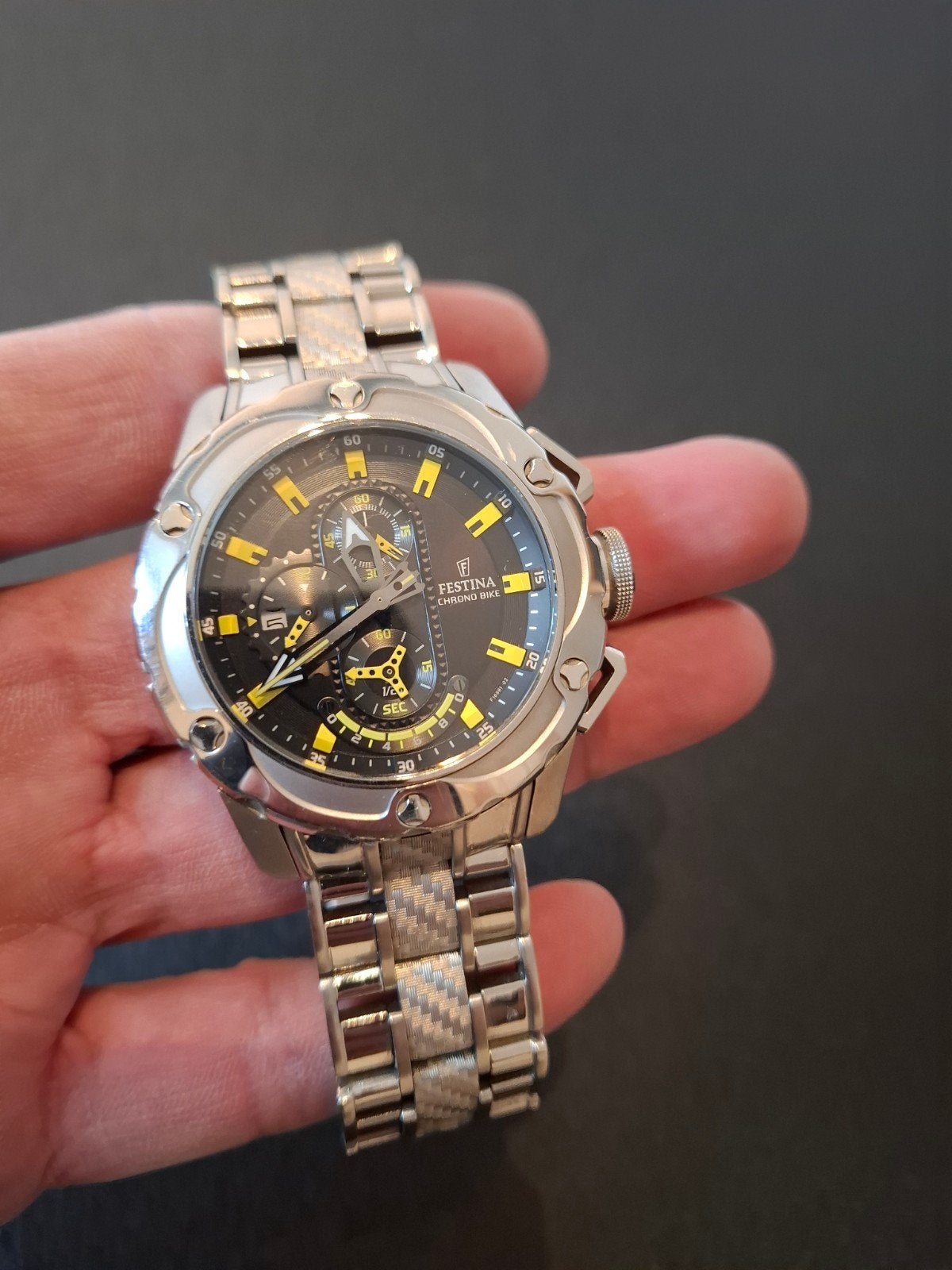 uurwerk "Festina " tour de France editie, Ophalen