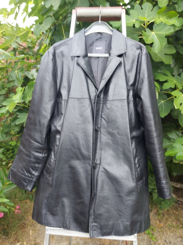 Echt lederen vest, zwart, met knopen, maat xxl (of grote xl), Mexx, Zwart, Overige maten, Ophalen of Verzenden