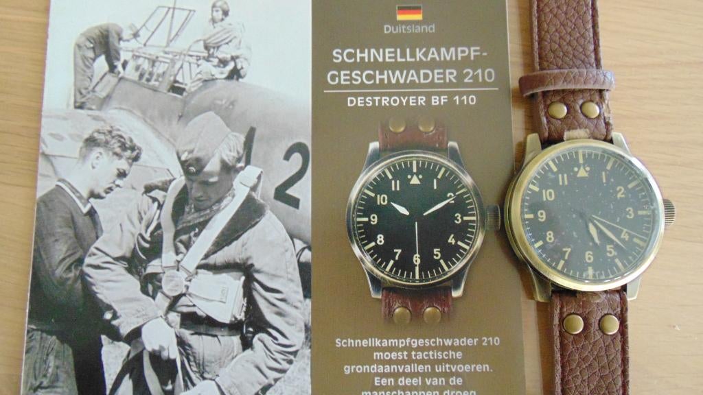 Montre de pilote Schnelkamph Geschwader 210 - WO. II, Bijoux, Sacs & Beauté, Montres | Hommes, Utilisé, Montre-bracelet, Autres marques