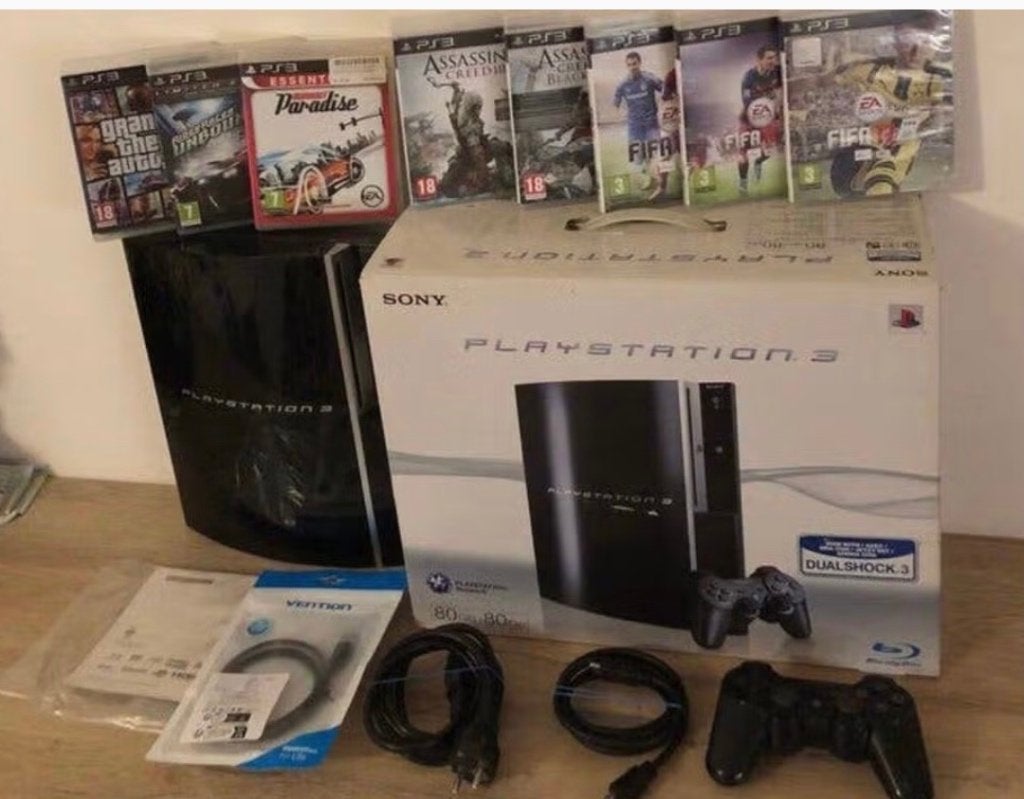 Ps3 phat CECHK04 80gb avec 8 jeux, Consoles de jeu & Jeux vidéo, Enlèvement ou Envoi, Avec 1 manette, Phat, Avec jeux