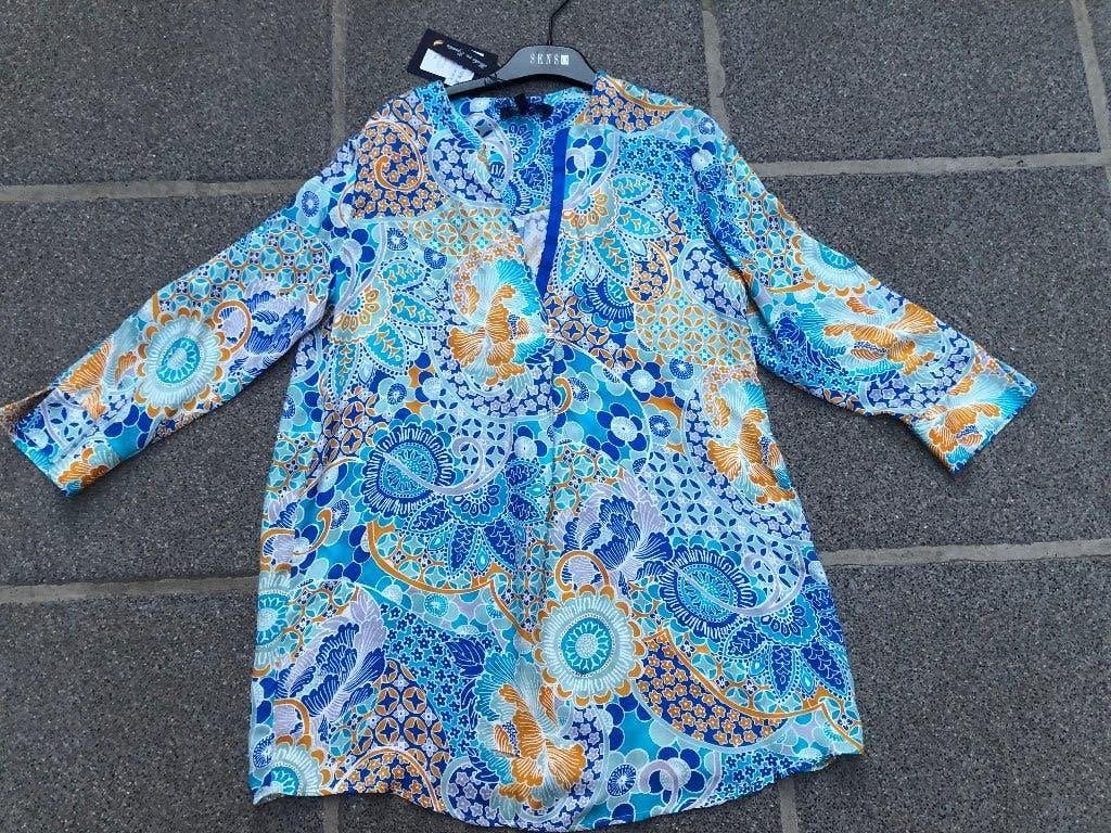 Prachtige blouse m36 Nieuwstaat NP € 84,95), Ophalen, Blauw, Bariloche, Nieuw