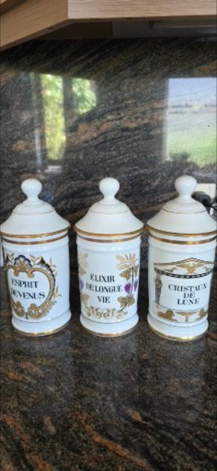 3 vintage Limoges apothekerspotten – Au Pot de Galien, Antiek en Kunst, Ophalen