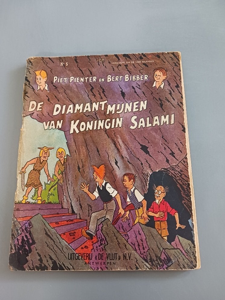 Piet Pienter en Bert Bibber, Diamantmijnen Koningin Salami, Eén stripboek, Ophalen of Verzenden, Gelezen