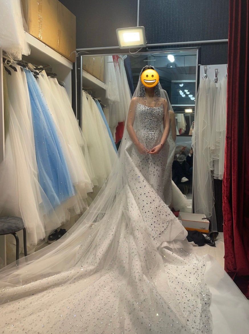 Robe de mariée totalement personnalisée., Enlèvement ou Envoi, Porté, Blanc, Robe de mariée