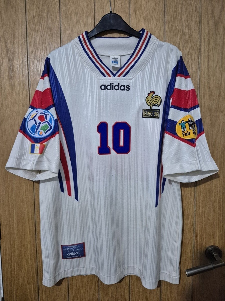Frankrijk Zidane Voetbalshirt Origineel EURO 1996, Enlèvement ou Envoi