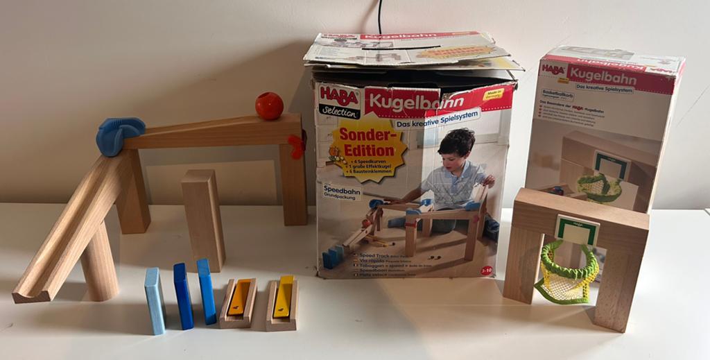 Haba knikkerbaan met uitbreiding, Kinderen en Baby's, Ophalen, Zo goed als nieuw